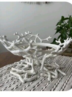 Pottery Barn Faux White Coral Bowl
